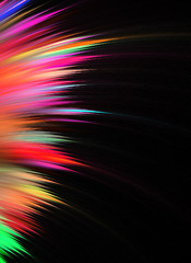 Image showing Rainbow Fractal Feathers