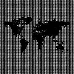 Image showing Binary World Map