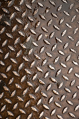 Image showing Rusty Diamond Plate