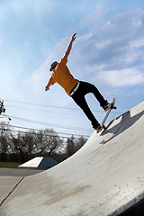 Image showing Skateboarder at the Skate Park