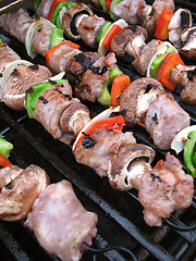 Image showing Shish Kebabs on the Grill