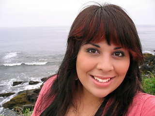 Image showing Woman By the Sea