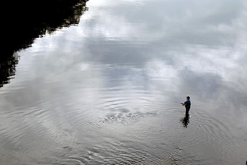 Image showing Patient Fly Fisherman