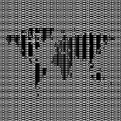 Image showing Binary World Map