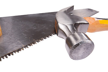 Image showing Rip Saw and Hammer