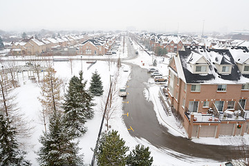 Image showing Winter Suburban Landscape