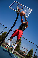 Image showing Man Playing Basketball