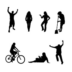 Image showing People Silhouettes Collection