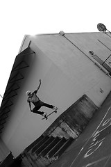 Image showing Skateboarder Airborne