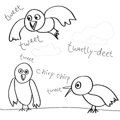 Image showing Bird Doodles