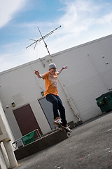 Image showing Skateboarder Grinding