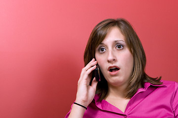 Image showing Surprised Woman on the Phone