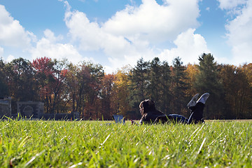 Image showing Using a Laptop On Campus