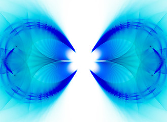 Image showing Blue Fractal Vortex