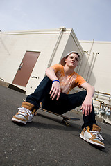 Image showing Skateboarder Hanging Out