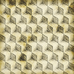 Image showing Seamless 3D Boxes Pattern