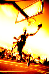 Image showing Fiery Basketball Player