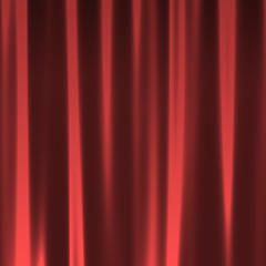Image showing Red Curtain Seamless Pattern