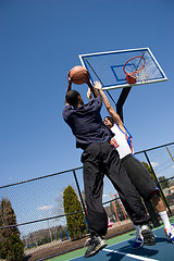 Image showing Man Playing Basketball