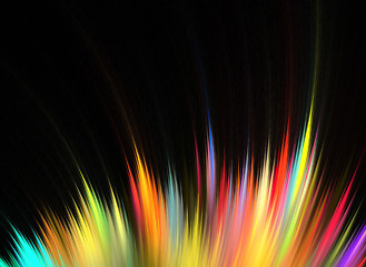Image showing Rainbow Fractal Feathers