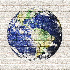 Image showing Brick Wall Earth
