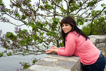 Image showing Woman Posing by the Sea