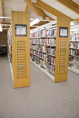 Image showing Public Library Aisles