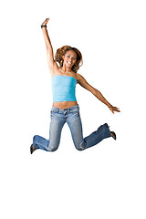 Image showing Fun Woman Jumping