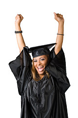 Image showing Happy Graduate Cheering