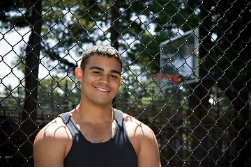 Image showing Smiling Basketball Player