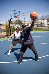 Image showing Man Playing Basketball