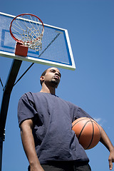 Image showing Basketball Player Thinking