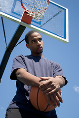 Image showing Basketball Player Thinking