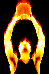 Image showing Fiery Basketball Player