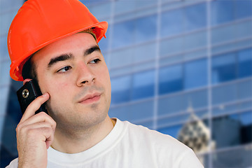 Image showing Mobile Construction Worker