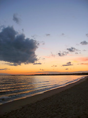 Image showing New England Beach Sunset