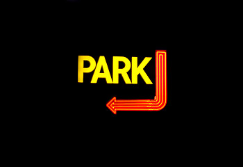 Image showing Neon Parking Sign