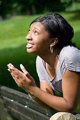 Image showing Young Woman Praying