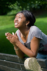 Image showing Young Woman Praying