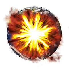 Image showing Earth Exploding