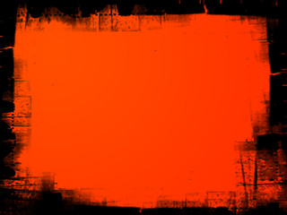 Image showing Orange Grunge frame