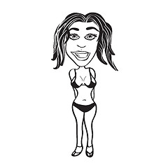 Image showing Sexy Bikini Babe Cartoon