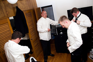 Image showing Groomsmen Getting Ready