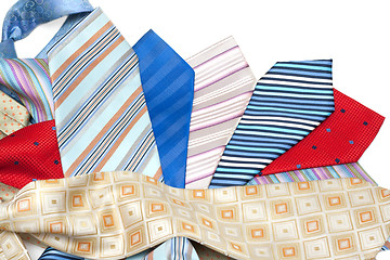 Image showing Male ties over white background