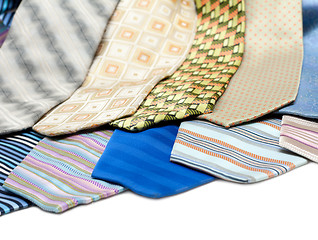 Image showing Male ties over white background