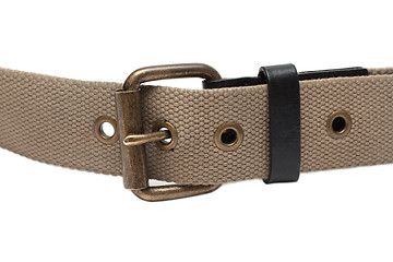 Image showing Cloth belt with iron buckle