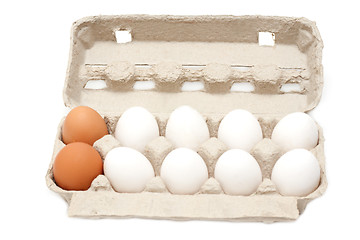 Image showing Egg in packing, groups of ten