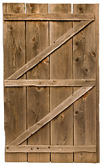 Image showing Old Wood Door Isolated