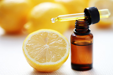 Image showing lemon essential oil