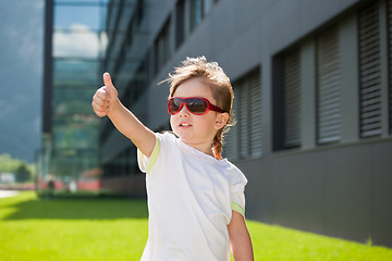 Image showing Happy child with sunglasses